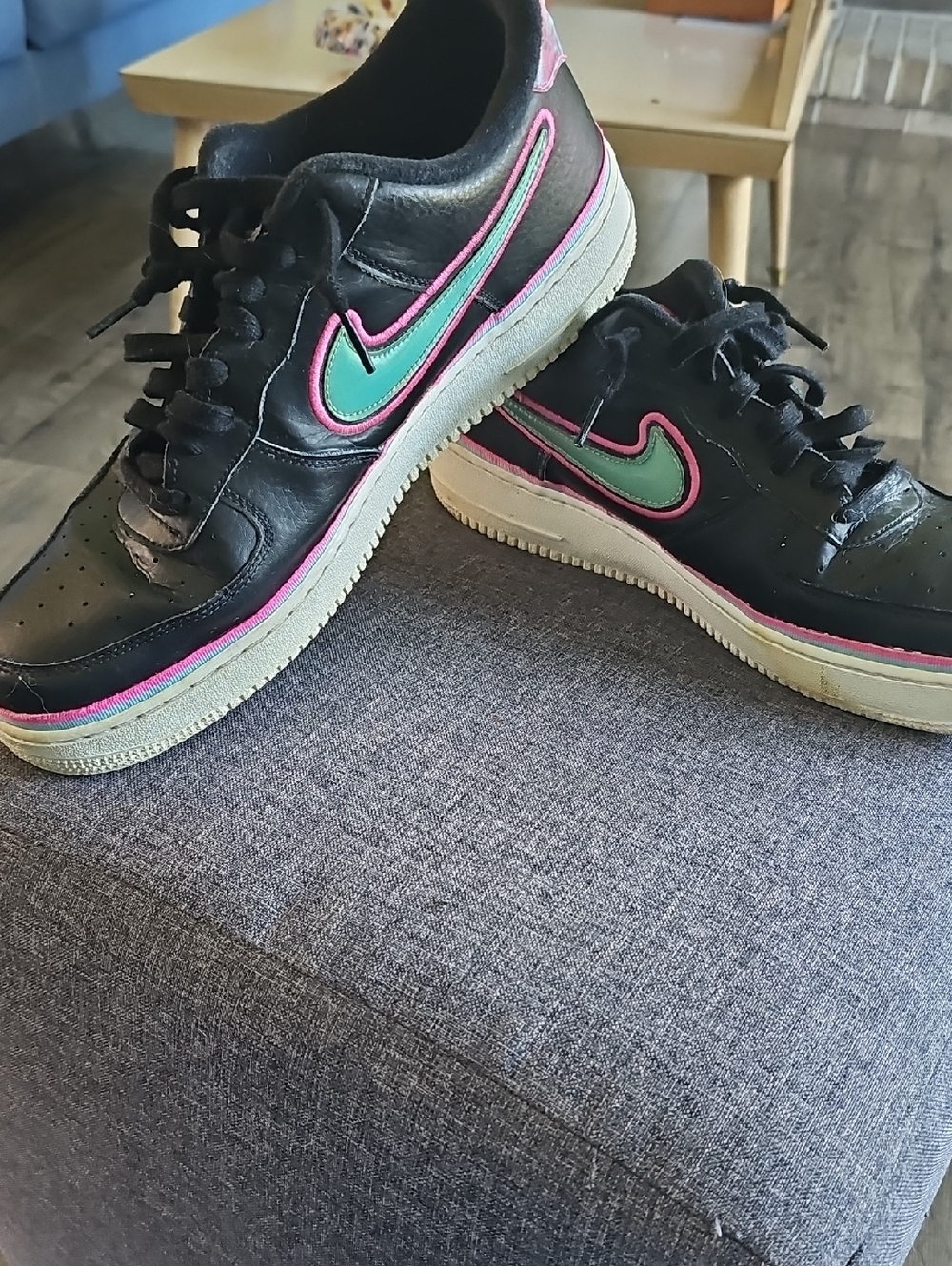 Nike Airforce 1 2007 Lv8 South Beach Sneakers Teal Pink Black Men